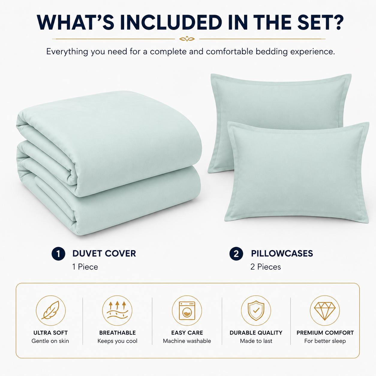 Microfibre Duvet Cover Set – Ultra Soft Easy Care Bedding | Night Zone