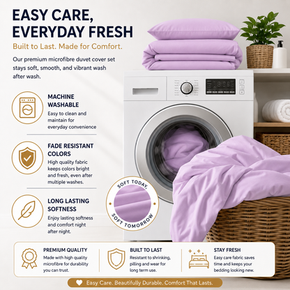 Microfibre Duvet Cover Set – Ultra Soft Easy Care Bedding | Night Zone