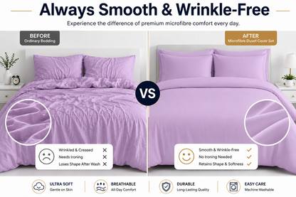 Microfibre Duvet Cover Set – Ultra Soft Easy Care Bedding | Night Zone