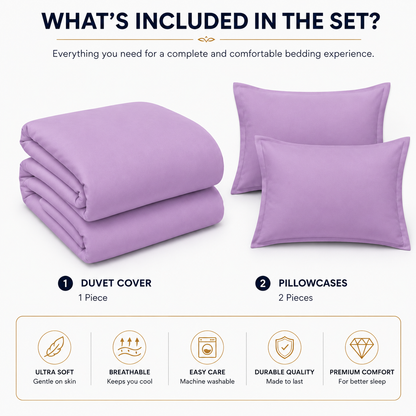 Microfibre Duvet Cover Set – Ultra Soft Easy Care Bedding | Night Zone
