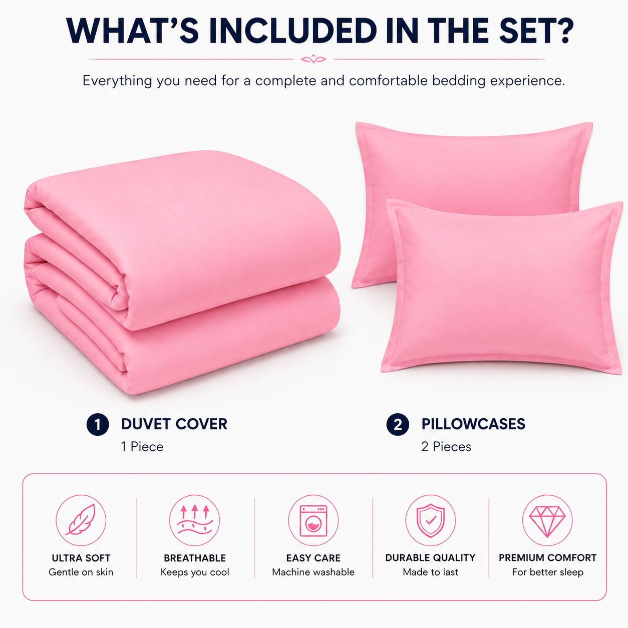 Microfibre Duvet Cover Set – Ultra Soft Easy Care Bedding | Night Zone