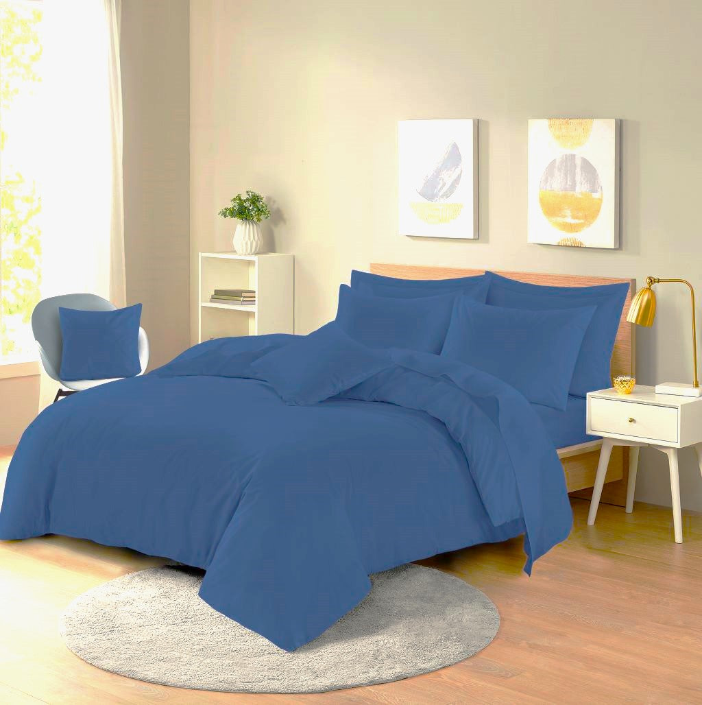 Polycotton Duvet Cover Set – Plain Dyed Easy Care Bedding | Night Zone