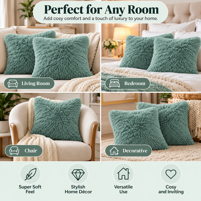 Teddy Hug Fleece Cushion Cover – Soft Fluffy Snug Cuddle Cushion Cover | Night Zone