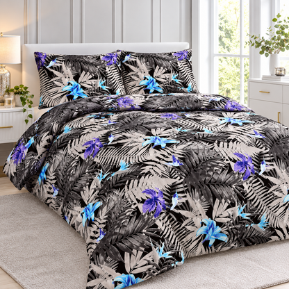 Abby Printed Polycotton Duvet Cover Set – Soft Easy Care Bedding | Night Zone