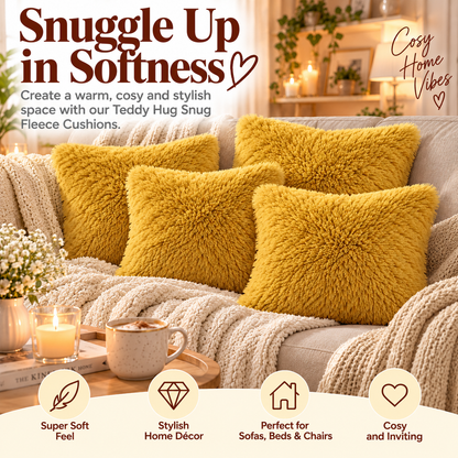 Teddy Hug Fleece Cushion Cover – Soft Fluffy Snug Cuddle Cushion Cover | Night Zone