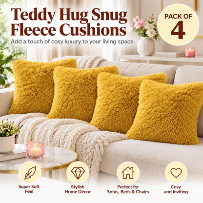 Teddy Hug Fleece Cushion Cover – Soft Fluffy Snug Cuddle Cushion Cover | Night Zone
