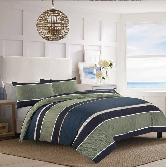 Nathan Printed Polycotton Duvet Cover Set – Soft Easy Care Quilt Cover Bedding | Night Zone