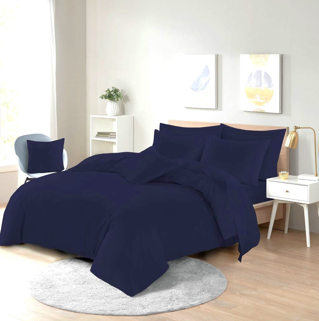 Polycotton Duvet Cover Set – Plain Dyed Easy Care Bedding | Night Zone