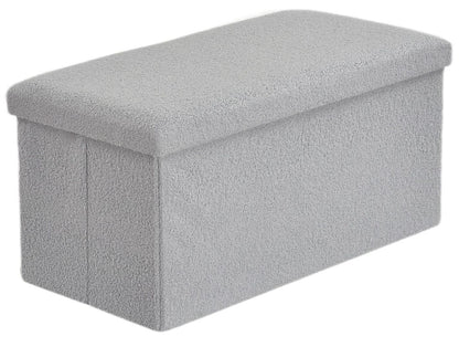 Boucle Teddy Storage Box – Soft Fabric Storage Ottoman | Night Zone