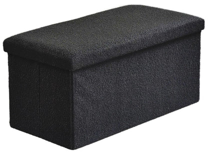 Boucle Teddy Storage Box – Soft Fabric Storage Ottoman | Night Zone