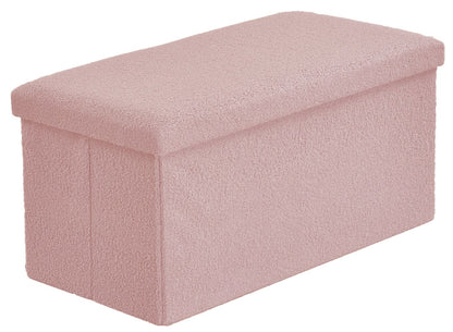 Boucle Teddy Storage Box – Soft Fabric Storage Ottoman | Night Zone