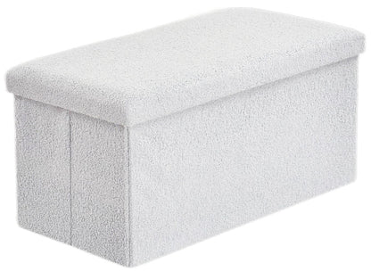 Boucle Teddy Storage Box – Soft Fabric Storage Ottoman | Night Zone