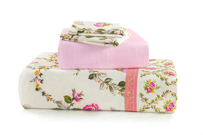 Olivia Floral Flannelette Sheet Set – 100% Brushed Cotton Bedding | Night Zone