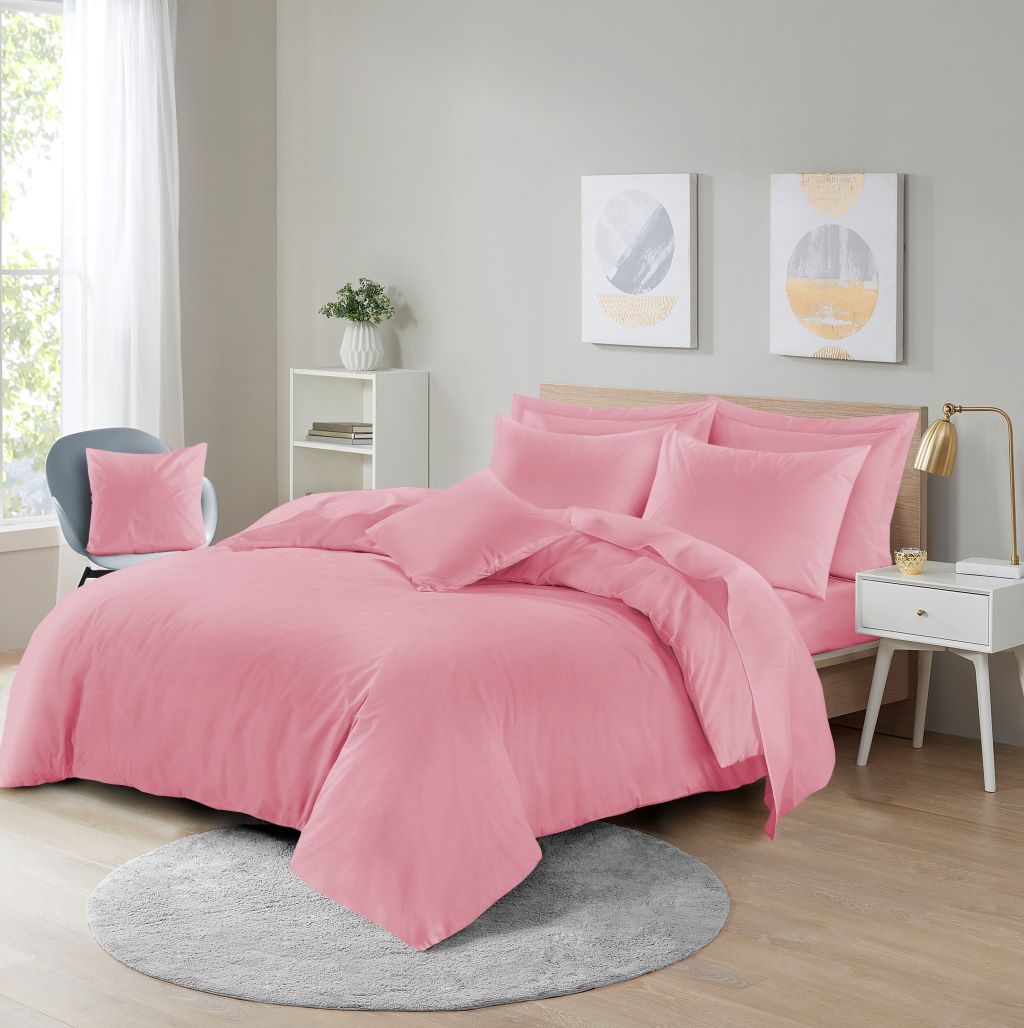 Polycotton Duvet Cover Set – Plain Dyed Easy Care Bedding | Night Zone