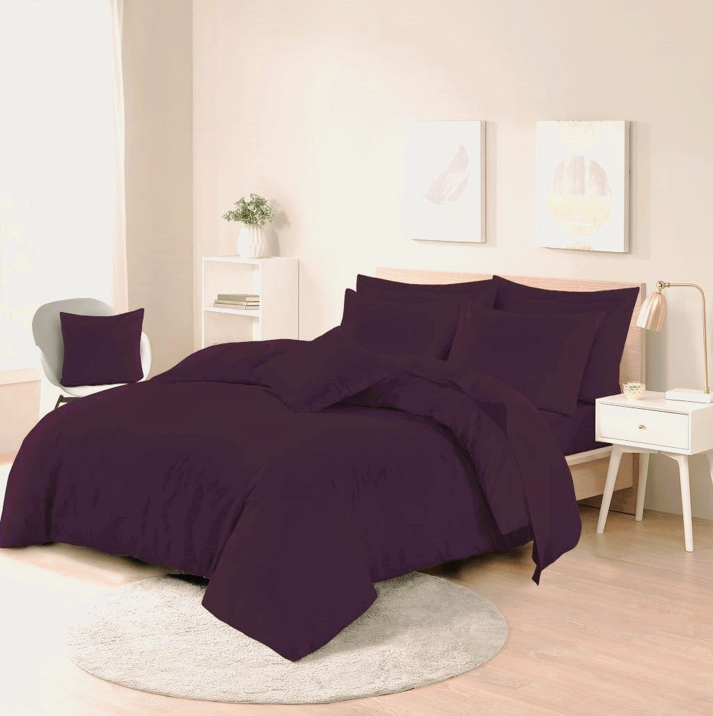Polycotton Duvet Cover Set – Plain Dyed Easy Care Bedding | Night Zone