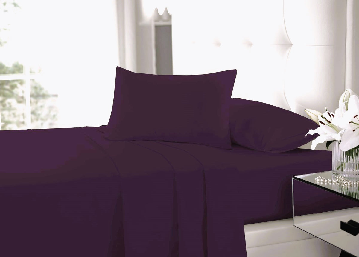 Polycotton Sheet Set – Fitted Sheet, Flat Sheet & Pillowcases Easy Care Bedding | Night Zone
