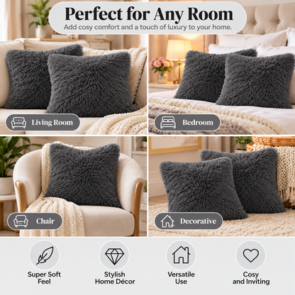 Teddy Hug Fleece Cushion Cover – Soft Fluffy Snug Cuddle Cushion Cover | Night Zone