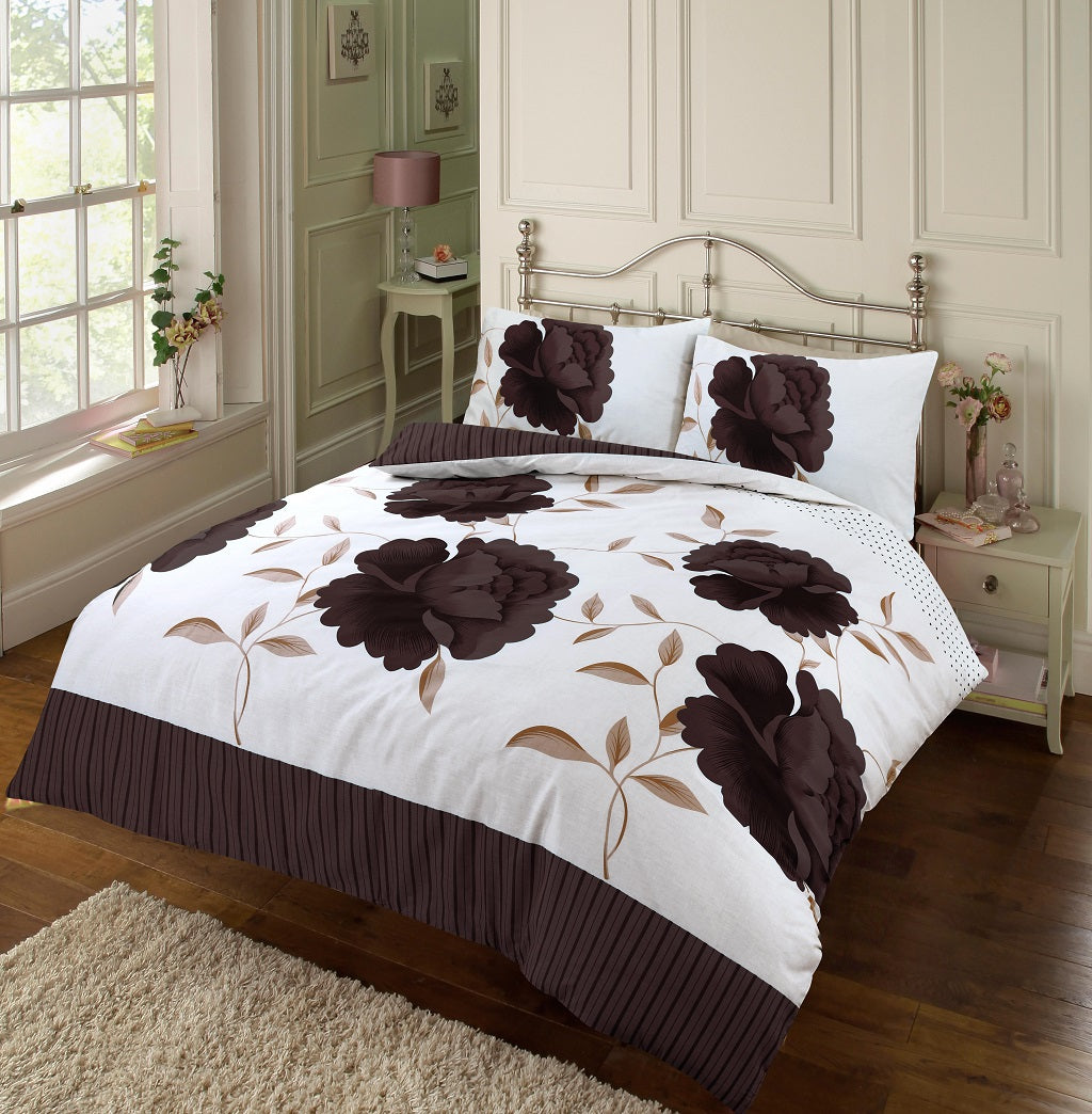 Rosaleen Printed Polycotton Duvet Cover Set – Soft Easy Care Bedding | Night Zone