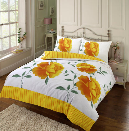 Rosaleen Printed Polycotton Duvet Cover Set – Soft Easy Care Bedding | Night Zone