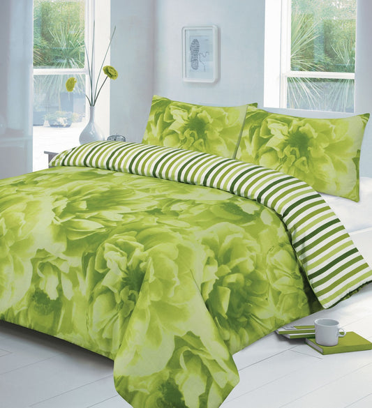 Rose Floral Printed Polycotton Duvet Cover Set – Soft Easy Care Bedding | Night Zone