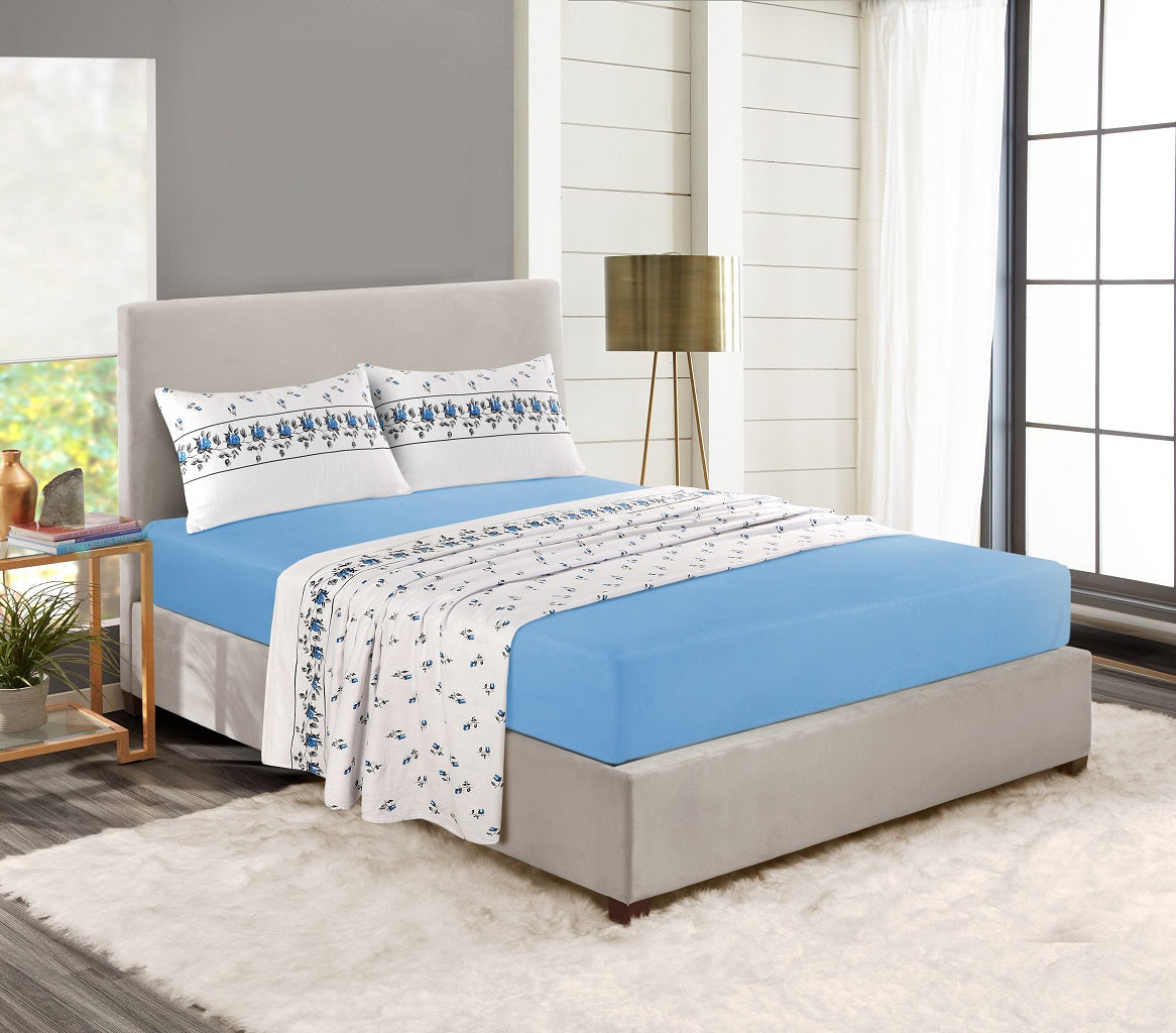 Rosebud Floral Flannelette Sheet Set – 100% Brushed Cotton Bedding | Night Zone