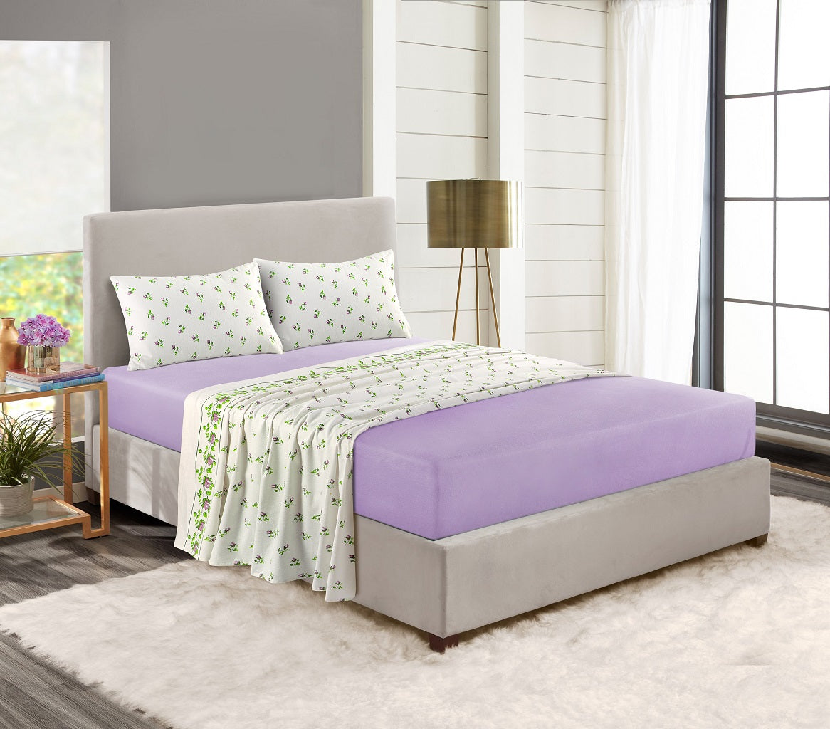 Rosebud Floral Flannelette Sheet Set – 100% Brushed Cotton Bedding | Night Zone
