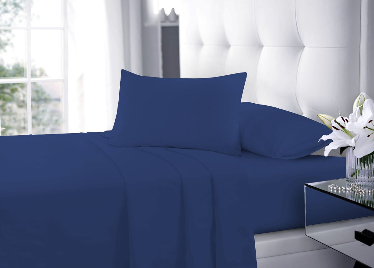 Polycotton Sheet Set – Fitted Sheet, Flat Sheet & Pillowcases Easy Care Bedding | Night Zone