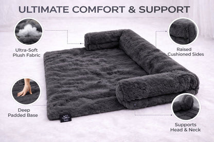 Waterproof Fleece Square Sofa Pet Bed – Soft Plush Washable Dog & Cat Bed | Night Zone