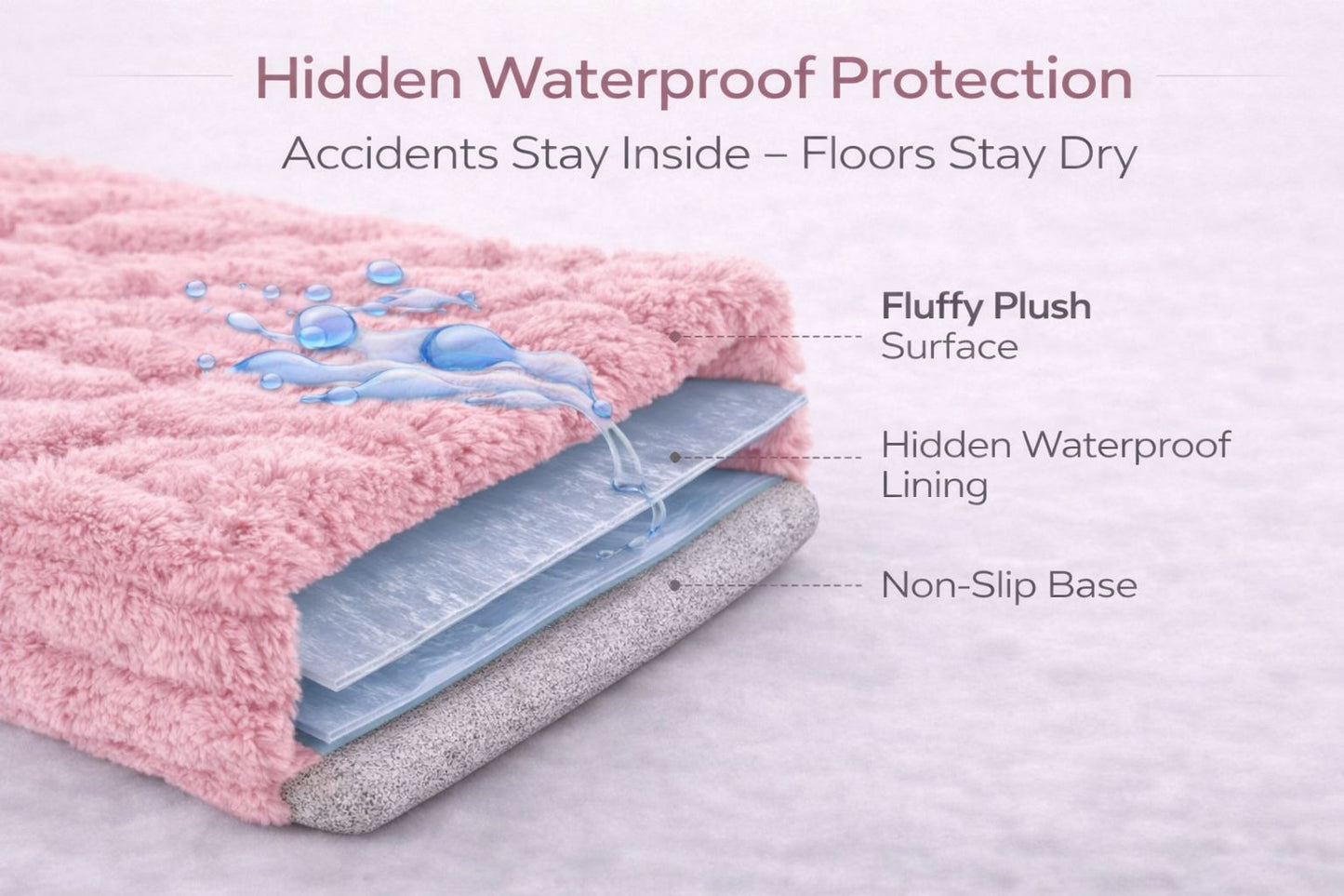 Waterproof Fleece Square Sofa Pet Bed – Soft Plush Washable Dog & Cat Bed | Night Zone
