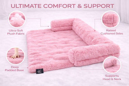 Waterproof Fleece Square Sofa Pet Bed – Soft Plush Washable Dog & Cat Bed | Night Zone