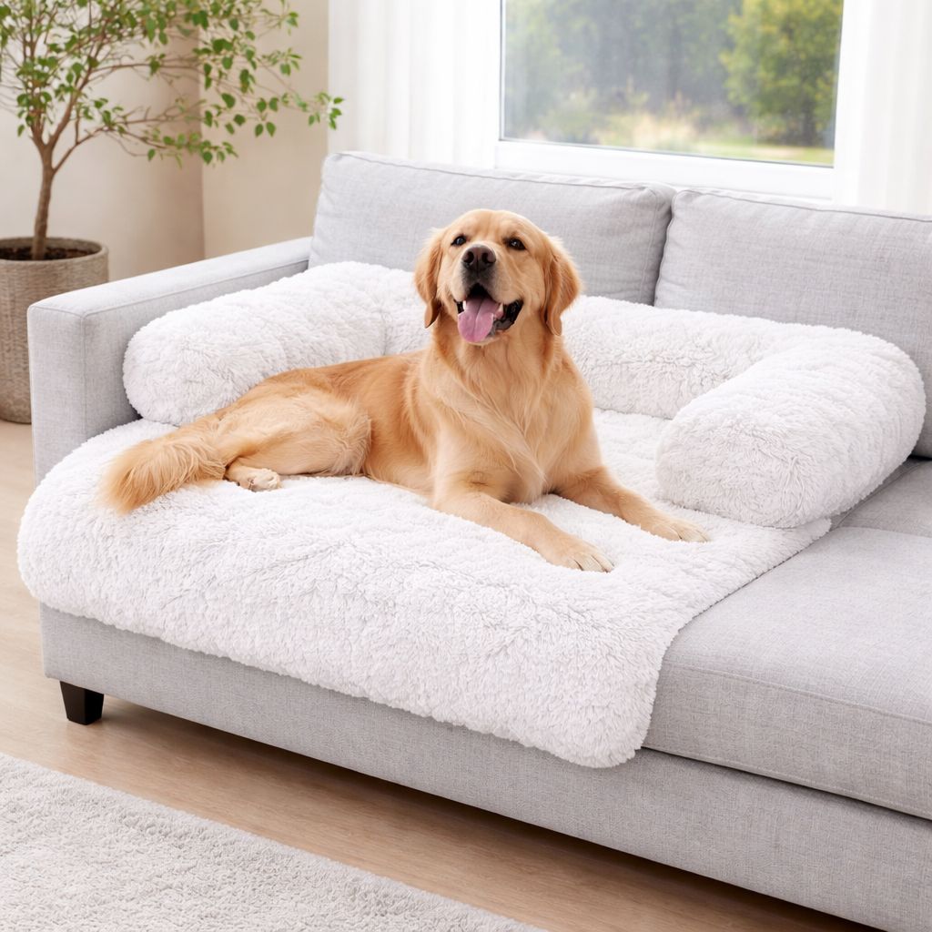 Waterproof Fleece Square Sofa Pet Bed – Soft Plush Washable Dog & Cat Bed | Night Zone