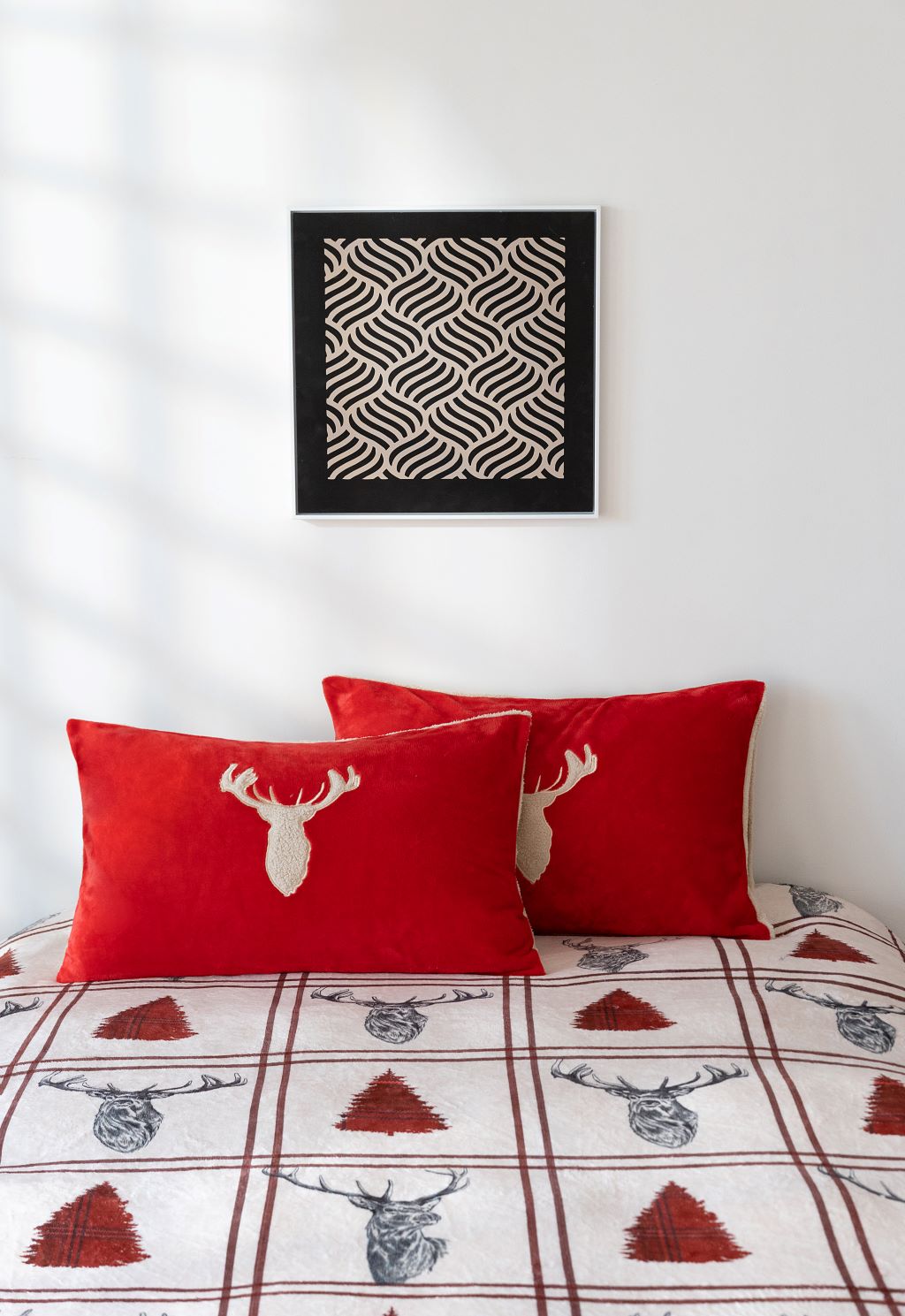Stag Teddy Bear Fleece Duvet Cover Set – Soft Warm Cosy Winter Bedding | Night Zone