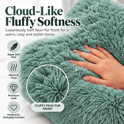 Teddy Hug Fleece Cushion Cover – Soft Fluffy Snug Cuddle Cushion Cover | Night Zone