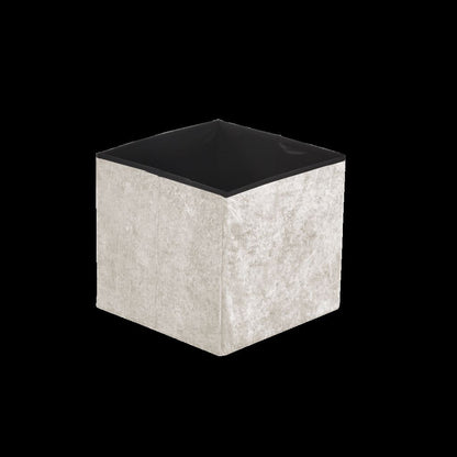 Crushed Velvet Fold-able Storage Ottoman Box – Tufted Storage Bench with Lid | Night Zone