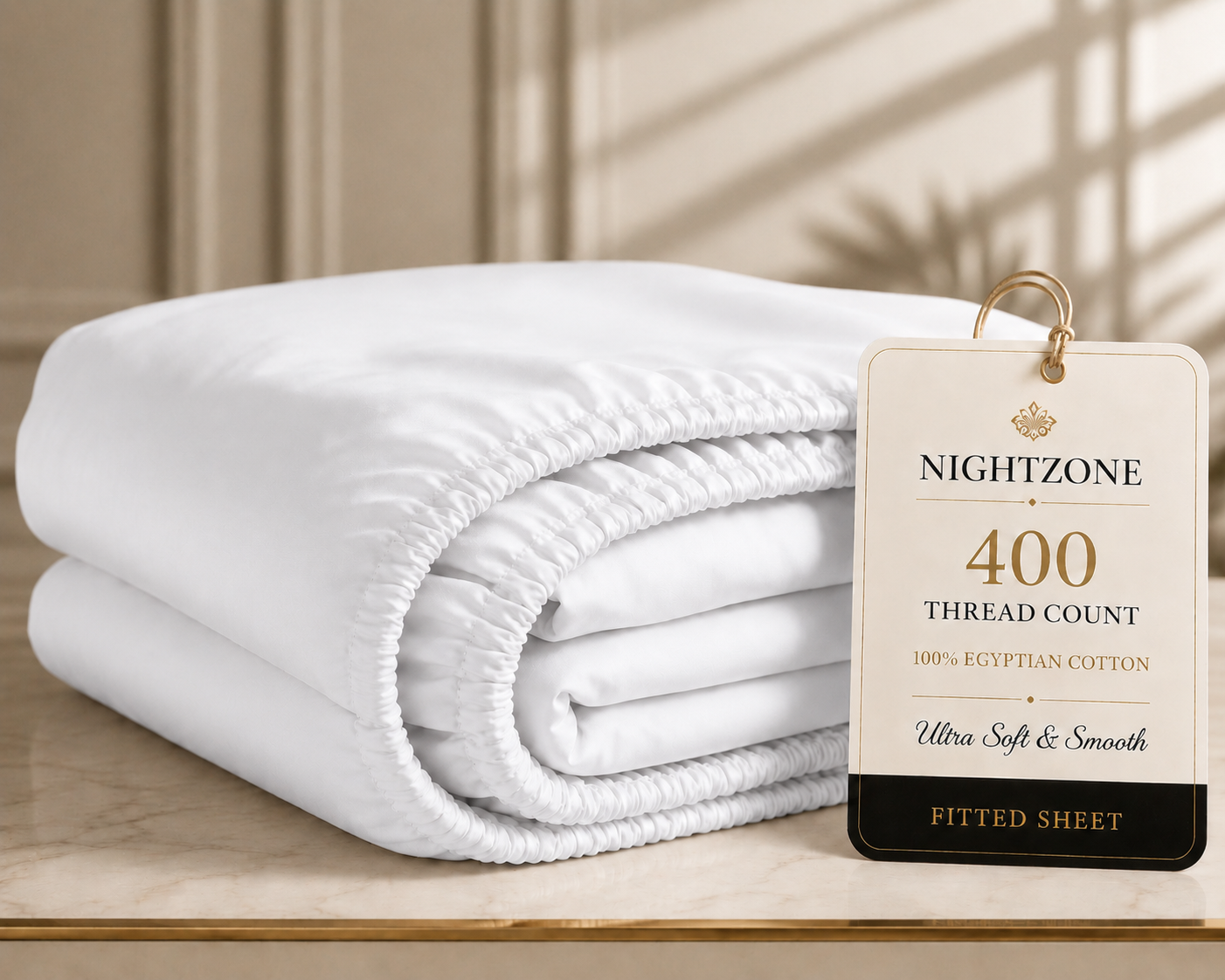 400 Thread Count 100% Egyptian Cotton Fitted Sheet – Hotel Quality Bedding | Night Zone