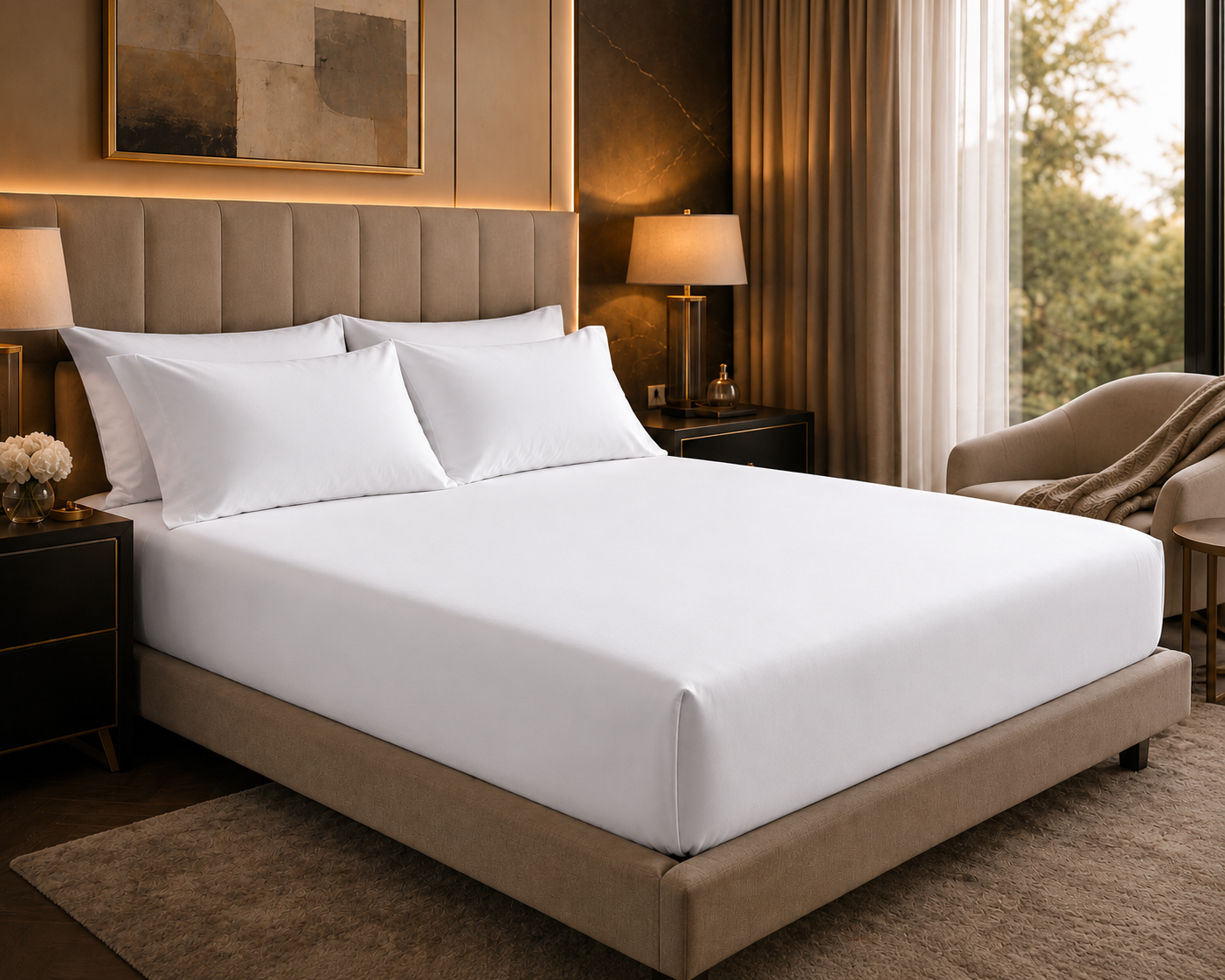 400 Thread Count 100% Egyptian Cotton Fitted Sheet – Hotel Quality Bedding | Night Zone