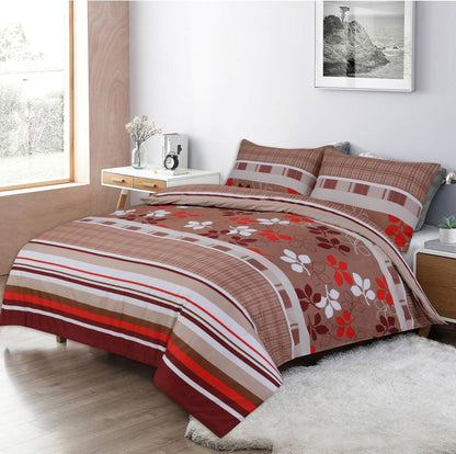 4 Piece Printed Microfiber Bedding Set – Duvet Cover, Fitted Sheet & Pillowcases | Night Zone