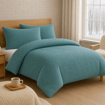 Teddy Fleece Duvet Cover Set – Soft Warm Teddy Bear Bedding | Night Zone