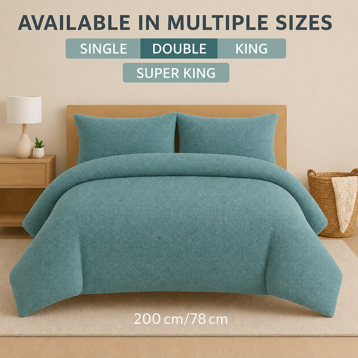 Teddy Fleece Duvet Cover Set – Soft Warm Teddy Bear Bedding | Night Zone