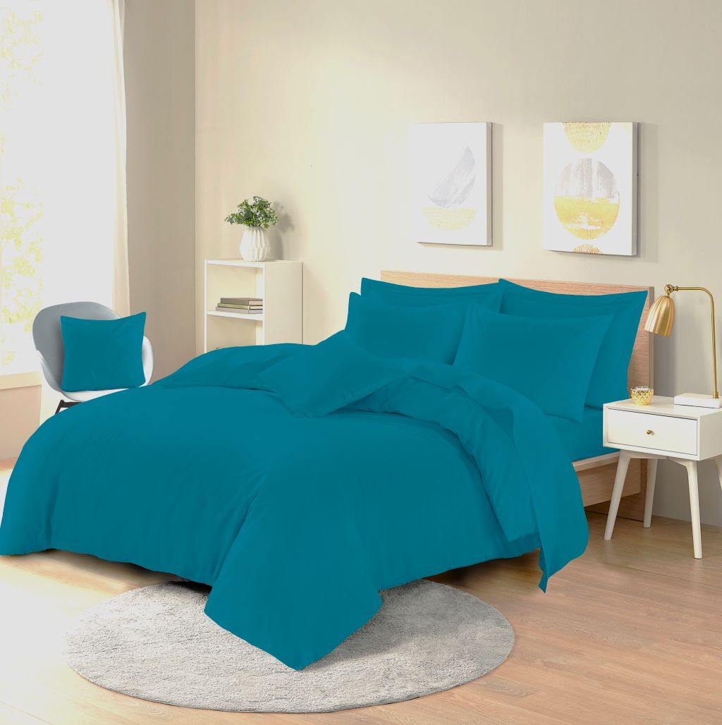 Polycotton Duvet Cover Set – Plain Dyed Easy Care Bedding | Night Zone