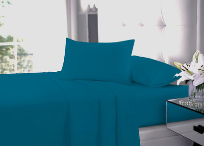 Polycotton Sheet Set – Fitted Sheet, Flat Sheet & Pillowcases Easy Care Bedding | Night Zone