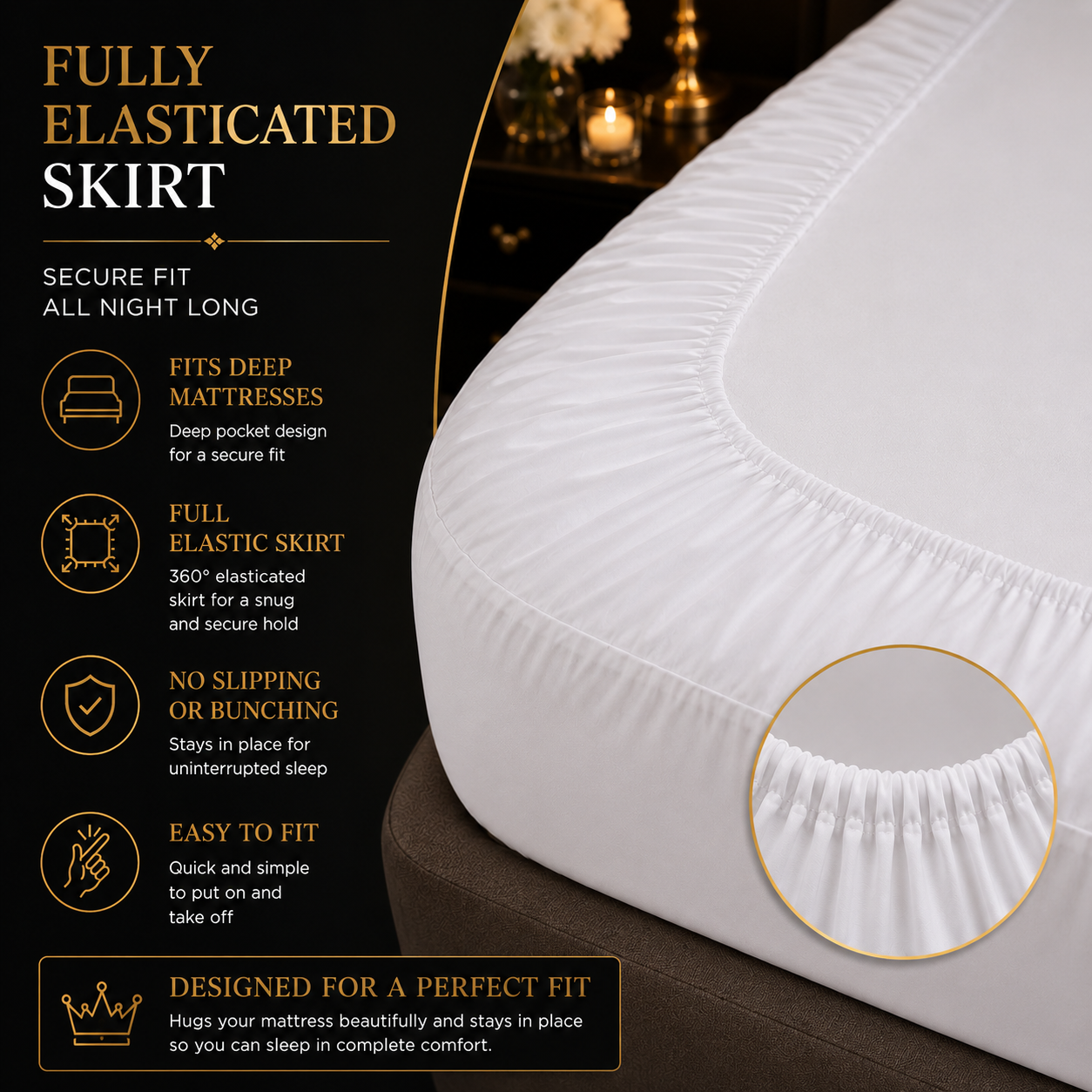 Teddy Bear Fleece Mattress Protector 30cm Deep – Soft Warm Under Fleece Bedding | Night Zone