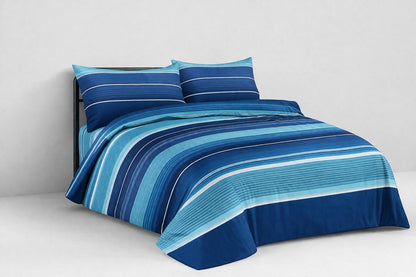 4 Piece Printed Microfiber Bedding Set – Duvet Cover, Fitted Sheet & Pillowcases | Night Zone