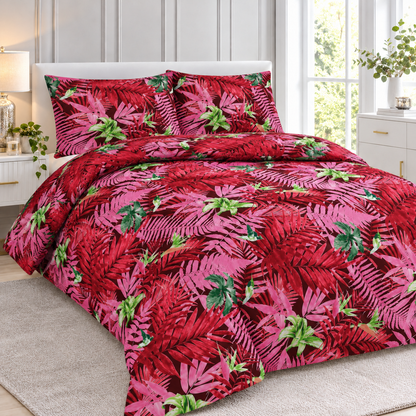 Abby Printed Polycotton Duvet Cover Set – Soft Easy Care Bedding | Night Zone