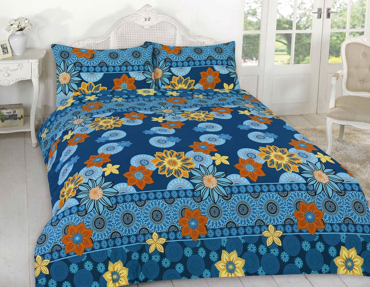 Willow Printed Polycotton Duvet Cover Set – Soft Easy Care Bedding | Night Zone
