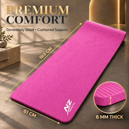 Premium 8mm NBR Yoga & Exercise Mat | Night Zone