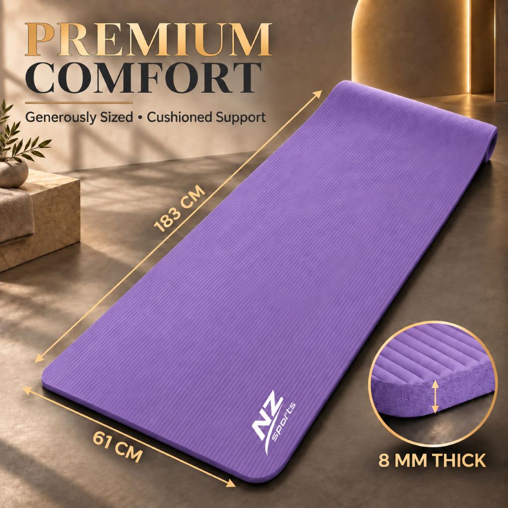 Premium 8mm NBR Yoga & Exercise Mat | Night Zone