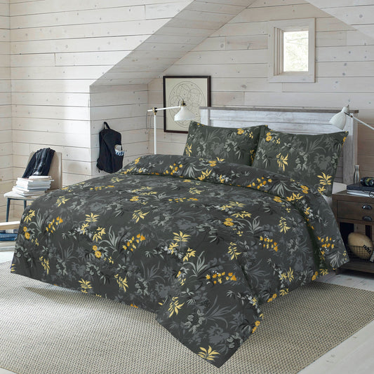 Ziva Floral Microfibre Duvet Cover Set – Soft Easy Care Botanical Bedding | Night Zone