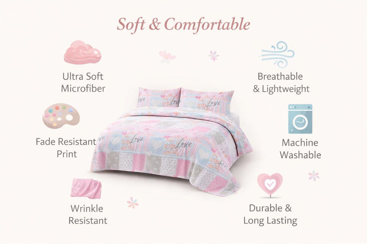 Lux Printed Microfibre Duvet Cover Set – Soft Easy Care Bedding | Night Zone