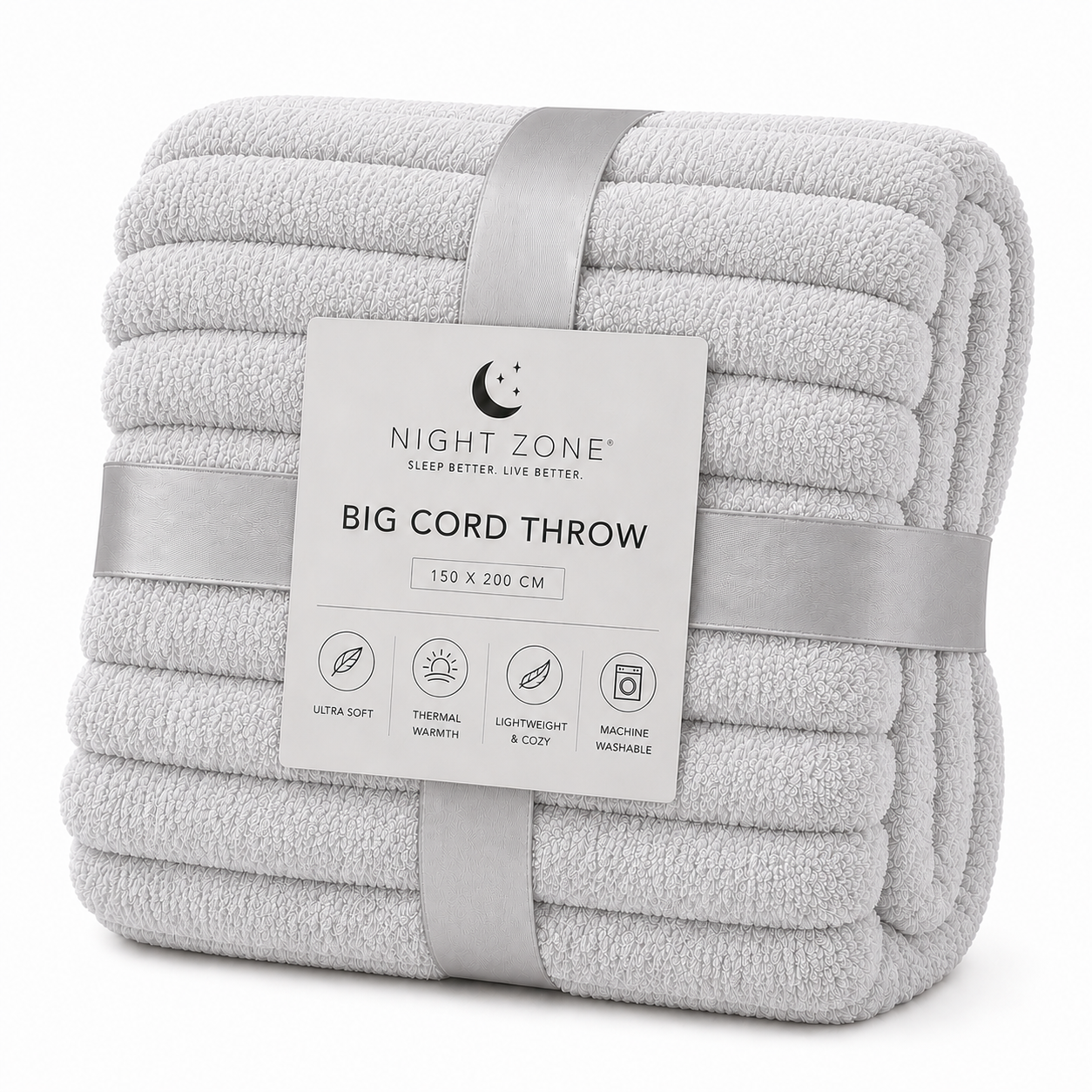 Big Cord Teddy Fleece Thermal Soft Warm Sofa & Bed Throw for Winter | Night Zone